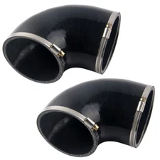 4" 3-PLY 90 DEGREE ELBOW TURBO/INTAKE PIPING SILICONE COUPLER HOSE/PIPE 2PCS NEW