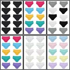GIRLS 10 PACK BRIEFS KNICKERS UNDERWEAR 100% COTTON Sizes 2 - 16 years