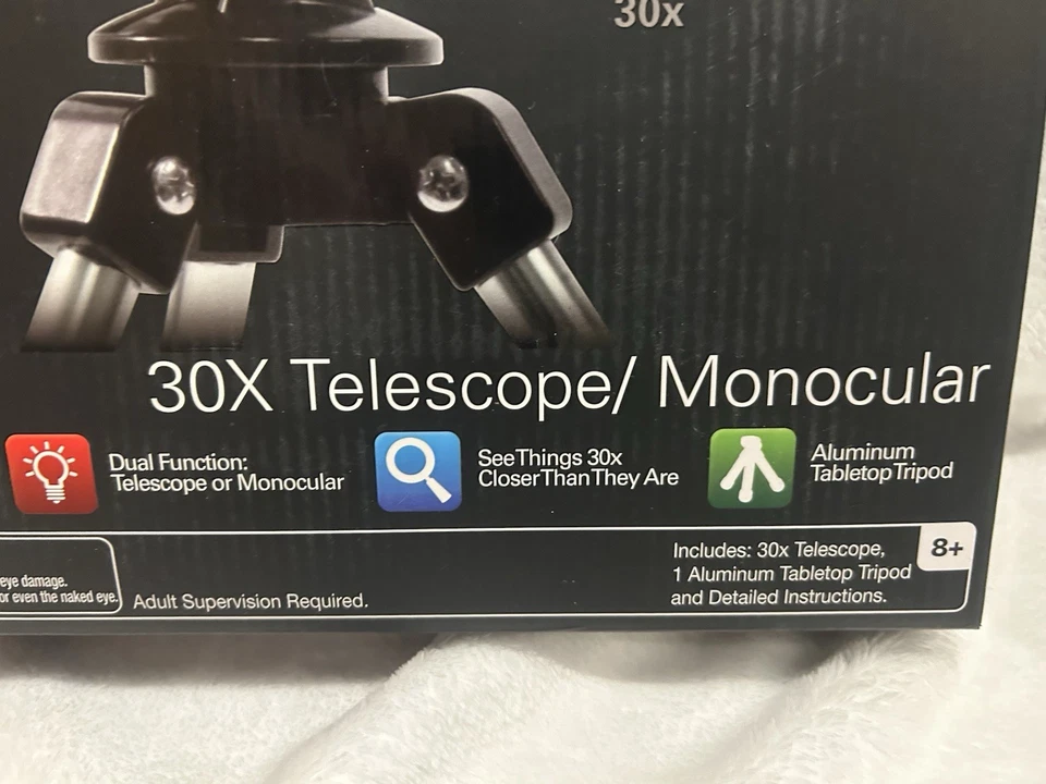 NEW - Smithsonian 30X Tabletop Telescope / Monocular Set - Image 3 of 4