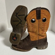 DURANGO Rebel Pro Western Boots Brown Leather Orange DDB0230 Cowboy MENS 7W