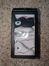 Converse Chuck Taylor All Star Infant Baby Booties Black/White Newborn 2 Pack