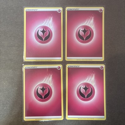 Fairy Energy 4x Playset Sword & Shield Retired Pokémon Trading Card Game  2020 NM