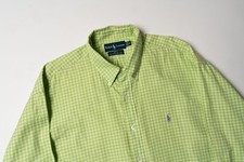 Men Ralph Lauren Shirt Green Cotton 42 / XL / 50