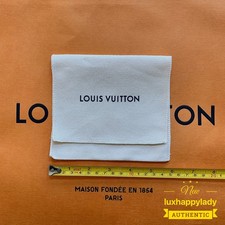 NEW AUTH Louis Vuitton Small Foldover Wallet Gift Dust Cover Bag 6 x5