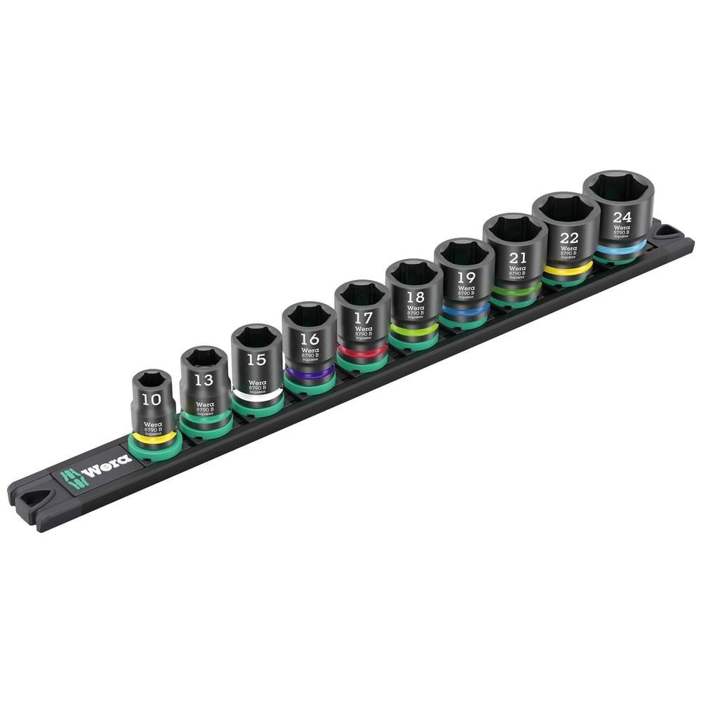 Clés à douille Wera 9607 Impaktor 1 avec rampe magnétique puissante pour un maintien parfait