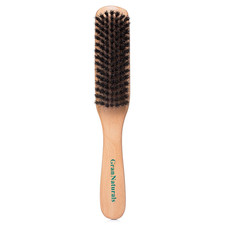 Boar Bristle Slick Back Hair Brush Soft Medium Smoothing Brush with WoodenHandle
