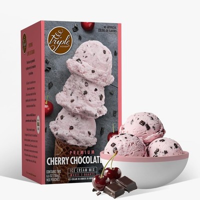 Triple Scoop - Premium Cherry Choc Chip Ice 1 Pack, Chocolate 