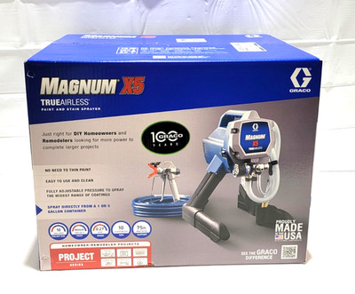 Graco 262800 Magnum X5 Trueairless Paint & Stain Sprayer Brand New