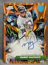 Manny Machado Auto 2025 Topps Chrome Cosmic Orange Galactic /25 Padres