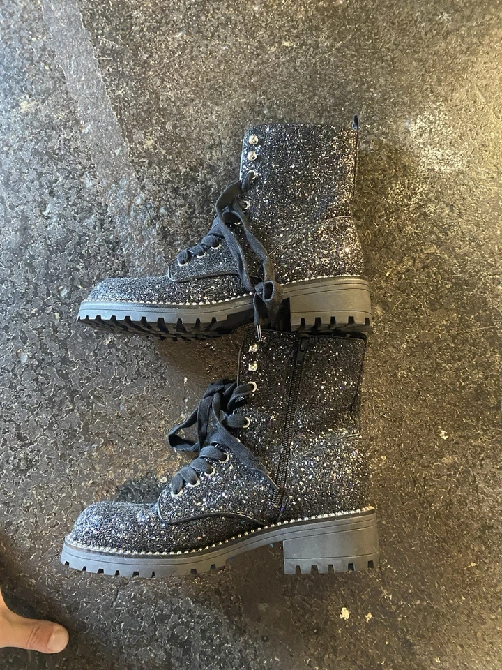 Botas masculinas Portland Opt Company glitter preto com zíper tamanho 8,5M/10W - Imagem 2 de 4