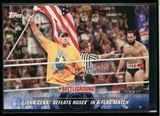 2018 Topps WWE Road To Wrestlemania #96 John Cena Defeats Rusev