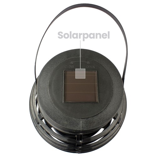 2x GRUNDIG LED Solar Laterne Polyrattan, Flackereffekt, Henkel f. Balkon Terasse - Bild 5 von 6