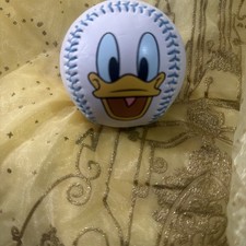 Disney Donald Duck Baseball WDW Disneyland Souvenir Classic Face Blue Laced Ball