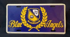 US Navy Blue Angels Booster License Plate Made in USA Vintage