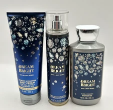 NEW Bath & Body Works Dream Bright 3pc Gift Set Full Size Shower Gel Cream Mist