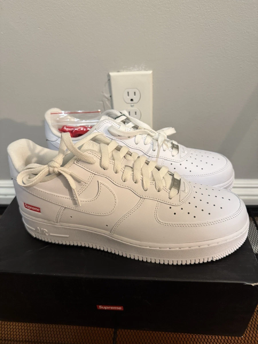 Nike Air Force 1 Supreme White | eBay