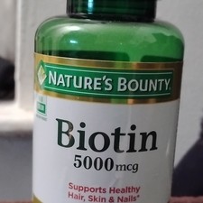 Nature  s Bounty Biotin 5000mcg Softgels Hair Skin Nail Health Non-GMO
