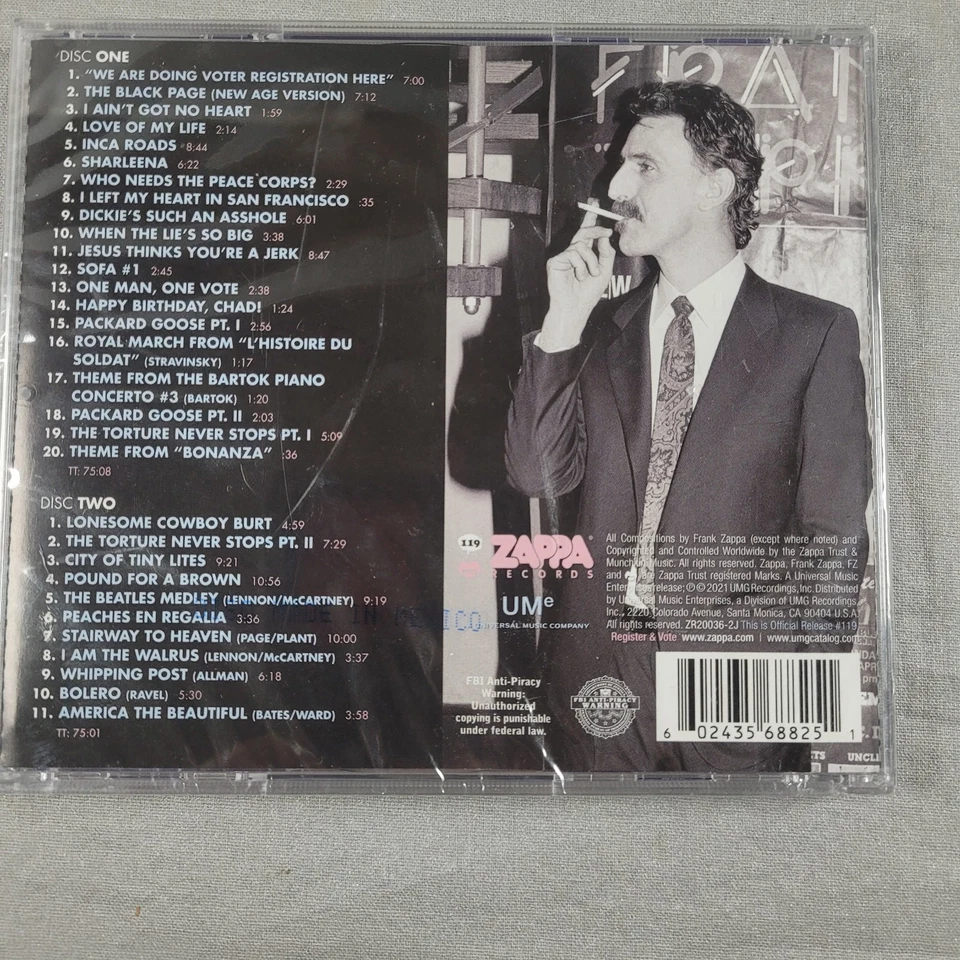 Frank Zappa - Zappa '88: The Last U.S. Show 2 cd's Official Release #119 Sealed — 第 2/4 张图片