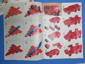 Vintage LEGO Instructions Lot 6950 Mobile Rocket Transport 577 Legoland Catalog