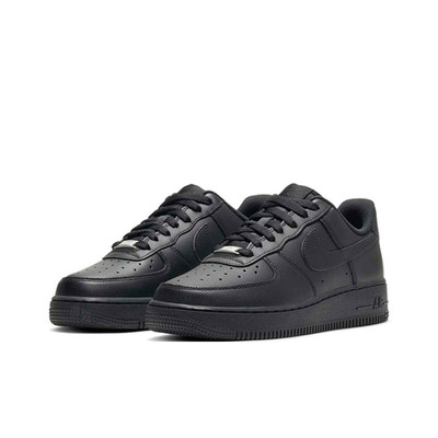 NIKE Air Force 1 Low Triple Black Smooth Leather Unisex All Black Classic Lifest