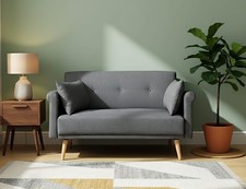 Habitat Evie 2 Seater Fabric Sofa - Charcoal. Free Delivery, read description.