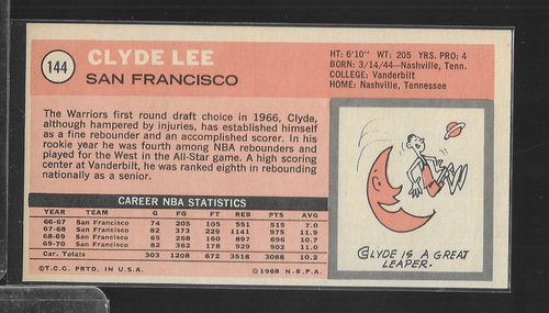 1970-71 TOPPS BASKETBALL # 144 CLYDE LEE NICE CARD - Picture 2 of 2