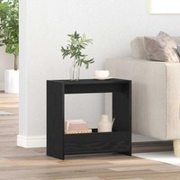 Beistelltisch Schwarz Eichen-Optik 50 X 26 X 50 Cm