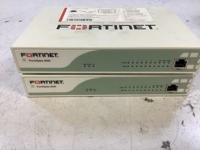 (Lot of 2) Fortinet FG-60D FortiGate 60D Security Appliance Firewall ''K1B''