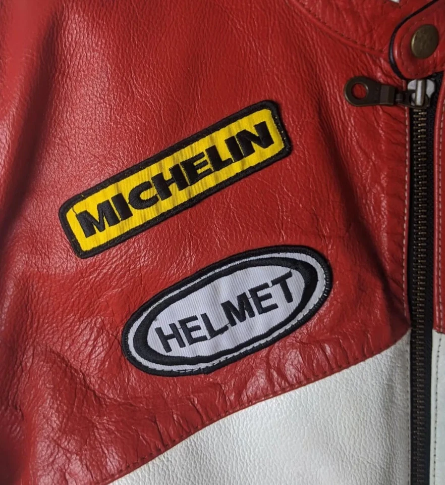 Vintage Marlboro Racing Leather Motorcycle Jacket - Image 2 of 4