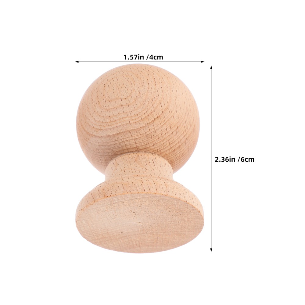 2pcs Bed Post Finials: 6 cm Ball Finial Tops Wooden Fence Topper Caps - Curtain