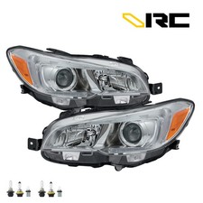 For 2015-2021 Subaru WRX Projector Halogen Headlights Pair with Bulbs L R Chrome