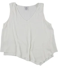 bar III Womens Layered Knit Blouse, washedwhite, XL