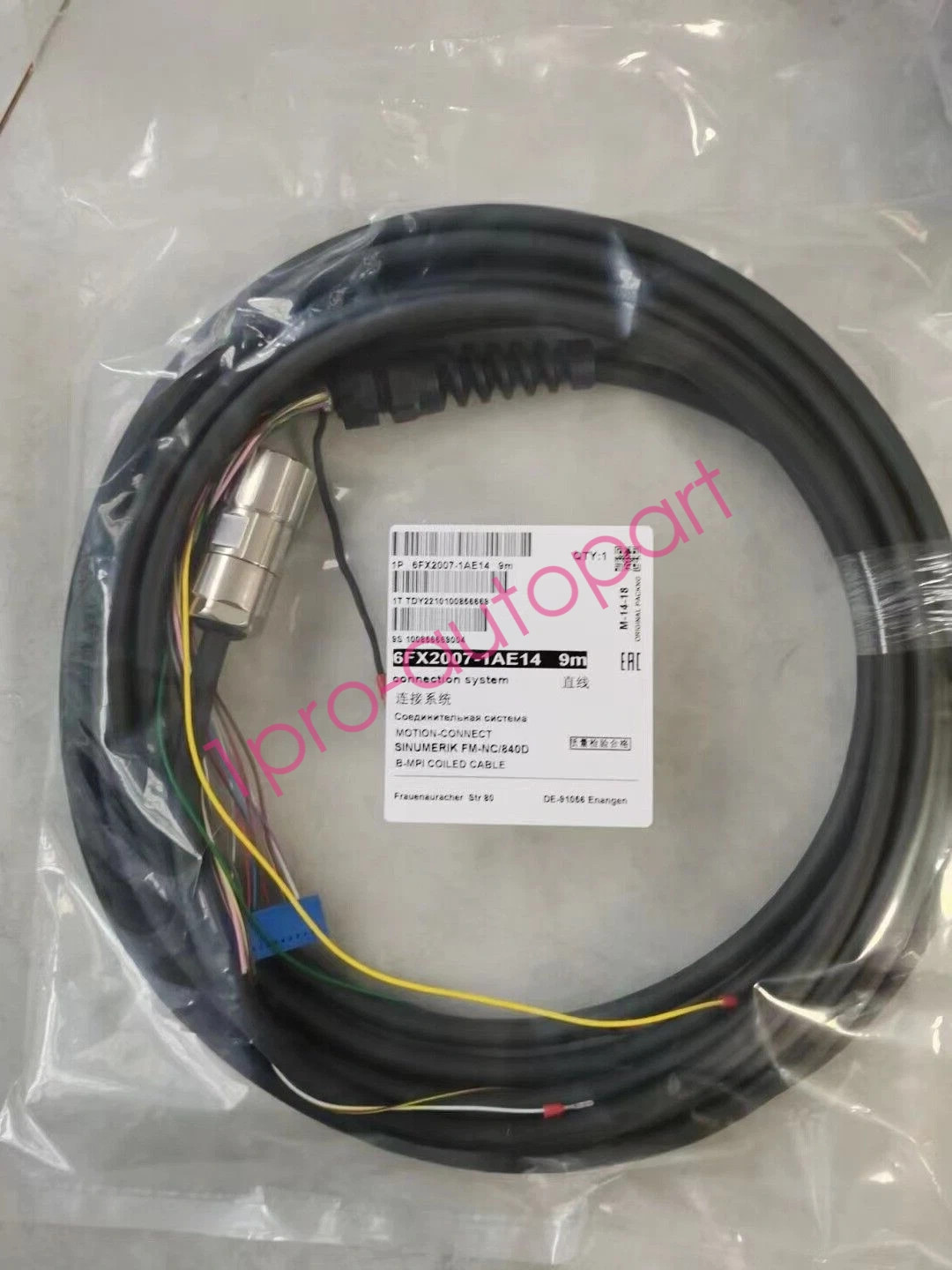 SIEMENS 6FX2007-1AE14 9m Cable Wires New One Expedited Shipping