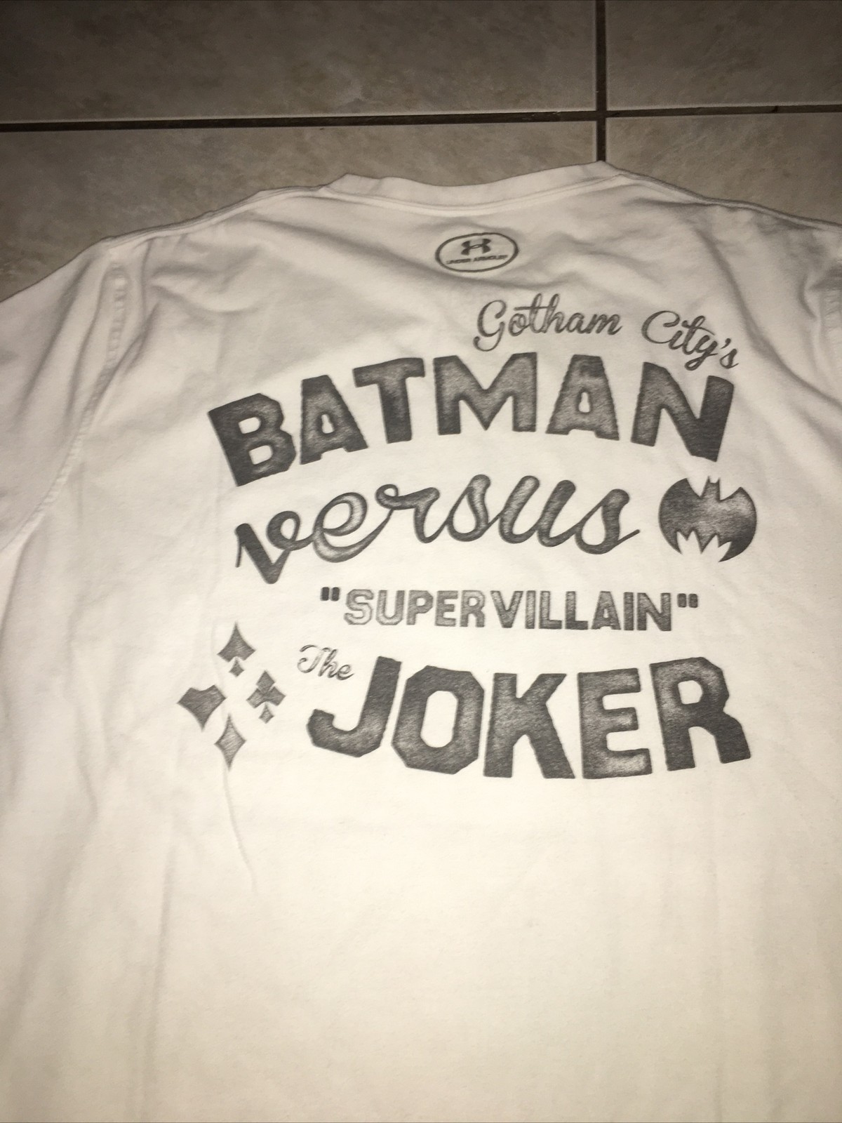 Under Armour X DC Comics Batman Vs The Joker White Used thumbnail 10