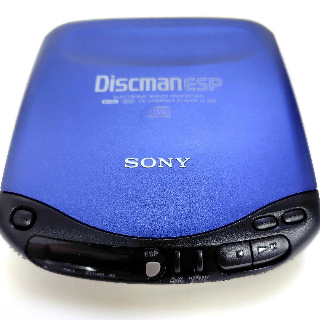 Sony DISCMAN D-235 blue CD Walkman Personal CD Player Working