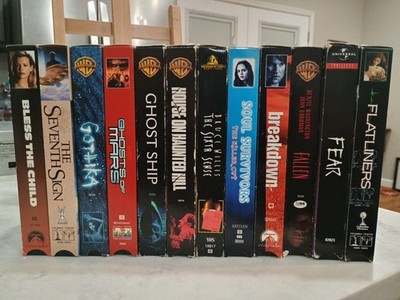 Vintage VHS Lot 12 Thriller Horror: Fotliners, Ghost Ship, Sixth Sense Gothika