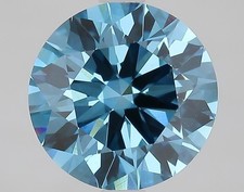 ROUND 2.18 Cts Fancy Vivid Blue VVS2 Clarity IGI Certified Lab Grown CVD Diamond