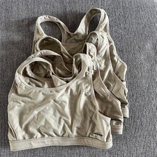 PATAGONIA Set of 4 Tan CAPILENE Work Out SPORTS BRA Top Women's Size Medium