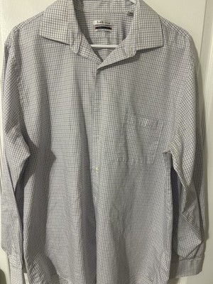 [GOOD CONDITION] Van Heusen Flex Collar Men's Cotton Plaid Dress Shirt 16 32/33