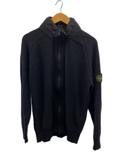 STONE ISLAND/Zip Hoodie/XL/Cotton/Black/8015503B0