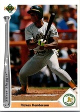 1991 Upper Deck Silver Sluggers #SS3 Rickey Henderson Oakland Athletics
