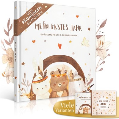 Original Babytagebuch Boho I Entworfen von Pädagogen I Mit schönen