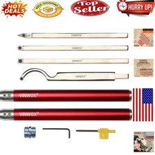 9-Piece Carbide Wood Lathe Turning Tool Set with Aluminum Handles