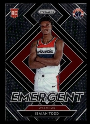 2021 Panini Prizm #30 Isaiah Todd Rookie Emergent Washington Wizards