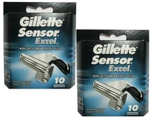 Gillette Sensor Excel Razor Blades - 20 Cartridges