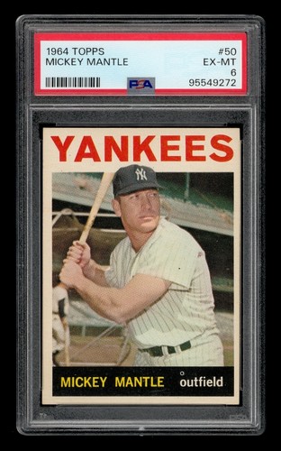 1964 Topps Set-Break # 50 Mickey Mantle PSA 6 EX-MT