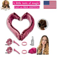 Velvet Hair Heatless Curl Headband Set, No Heat Curling Rod With Cozy Ties, L...