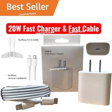 Original USB-C Fast Charger For iPhone 17 16 15 14 13 12 11 Pro Max Type C Cable