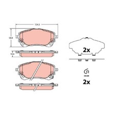 Satz Bremsbeläge Bremsklötze vorne für Toyota Corolla E21 Yaris MXP | 2442769