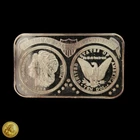 Vintage Mother-Lode Mint Morgan Design 1oz .999 Fine Silver Art Bar -E820